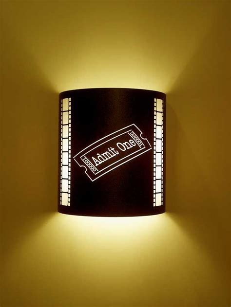 Admit One Movie Ticket Theater Sconce With Filmstrip Home Theater