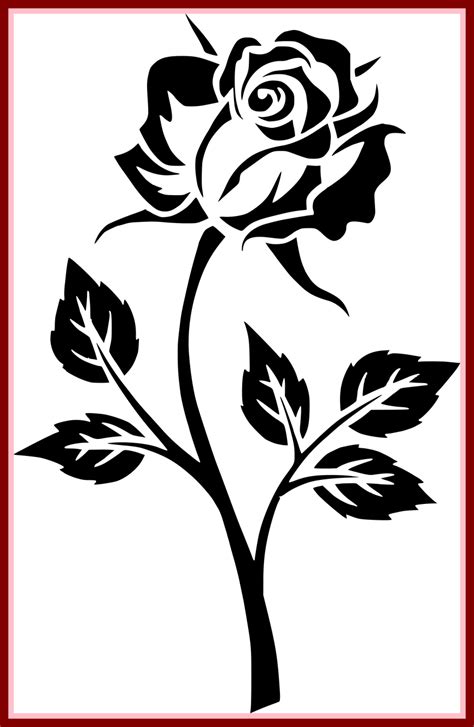 Rose Clipart Black And White Rose Black And White