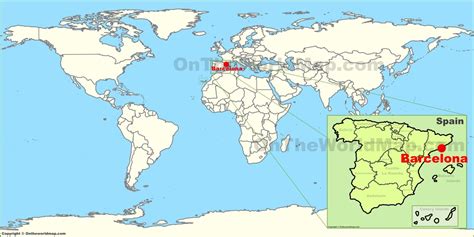 Barcelona On The World Map