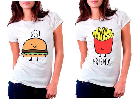 Kit Com 2 Camisetas Best Friends Melhores Amigas R 6490 Em Mercado