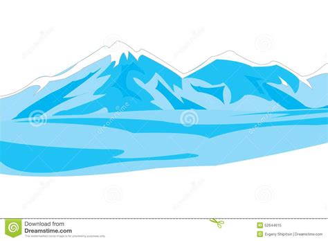 Winter Mountains Stock Vector Illustration Of Haze Freeze 52644615