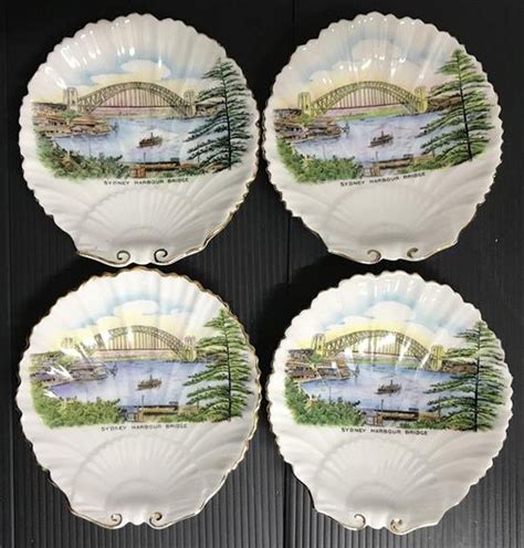 Sydney Bridge Shell Pin Dishes Set Shelley Ceramics
