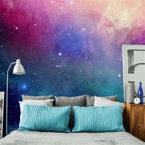 Water Color Galaxy Wall Mural Wall Decor Bedroom Galaxy Bedroom