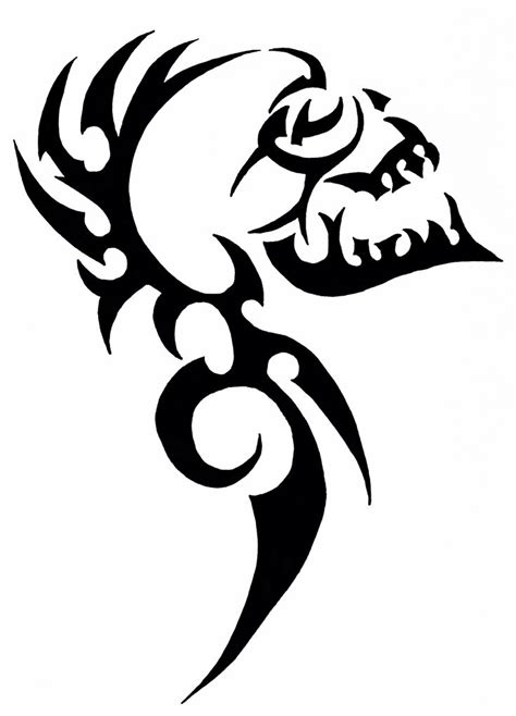 Tribal Skull Тату Эскиз Skull Tattoos Tribal Drawings Tribal Arm