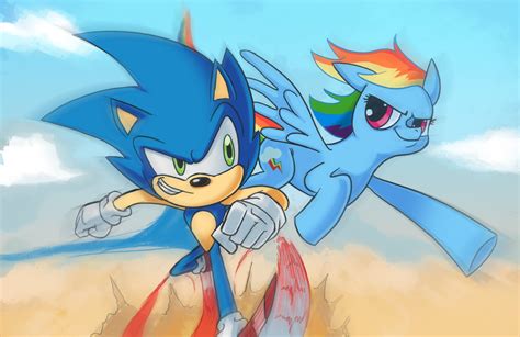 Sonic Vs Rainbowdash By Stevenraybrown On Deviantart