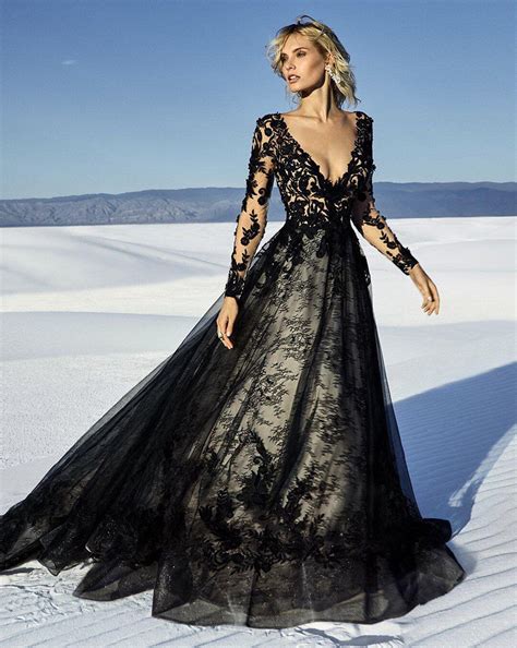 Black Wedding Dresses With Edgy Elegance In 2021 Black Lace Wedding