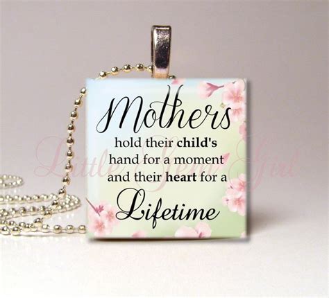 Mom Quote Necklace Mothers Day Jewelry Mothers Hold Etsy Happy