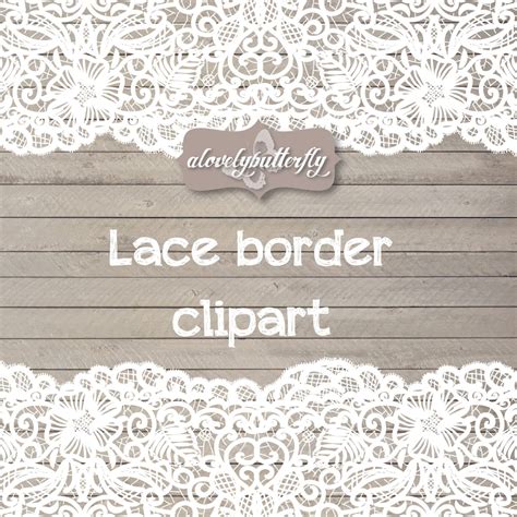 Wedding Clipart Lace Border Rustic Clipart By Alovelybutterfly