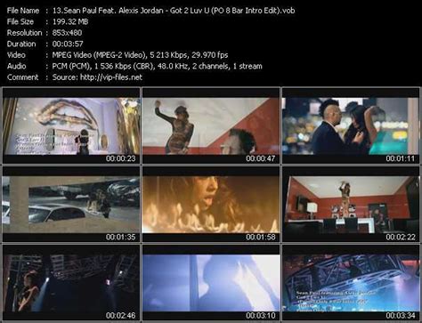 Sean Paul Feat Alexis Jordan Got 2 Luv U Po 8 Bar Intro Edit Vob File
