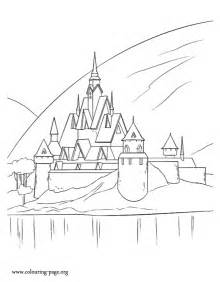 Frozen coloring pages elsa ice castle in 2020 with images elsa. Frozen - A beautiful castle in Arendelle coloring page