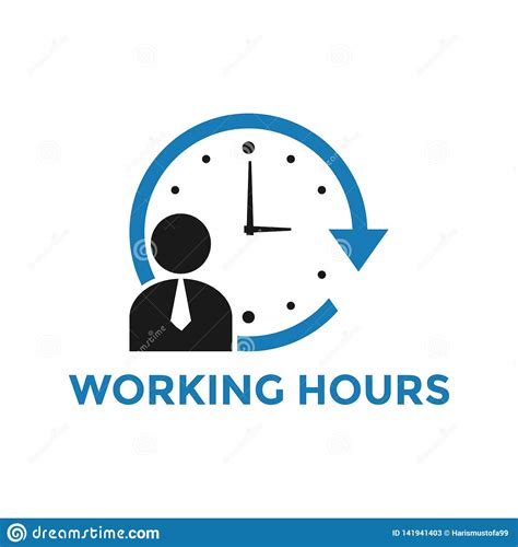 Working Hours Icon Design Template Vector Isolated Stock Illustration ...