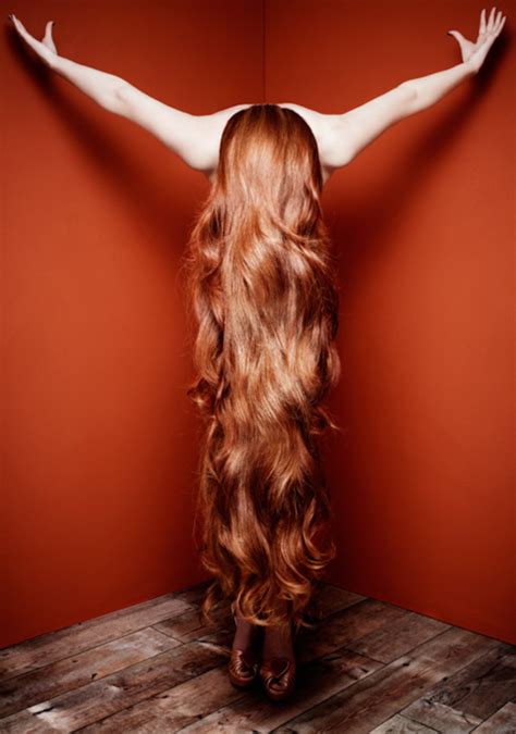 Long Red Beautiful Hair Rapunzel Cheveux Dégradé