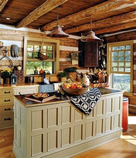 Rustic Log Cabin Kitchens 40 Kitchen Ideas Giving The Warm Cabin