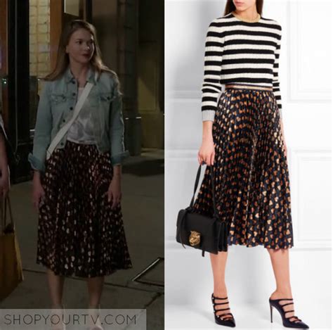 Younger Season 3 Episode 2 Lizas Black And Gold Skirt Shop Your Tv