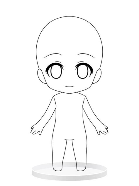 Chibi Girl Base Chibi Body Chibi Sketch Chibi Drawings