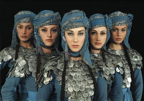 North Caucasus People Traditional Costumes Georgia Women