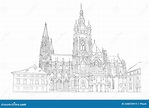 St. Vitus Cathedral in Prague Czech Republic Stock Vector ...