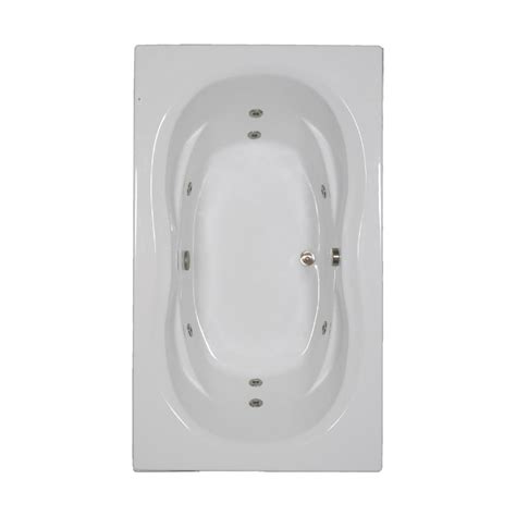 Comfortflo 72 In Rectangular Drop In Whirlpool Bathtub In White