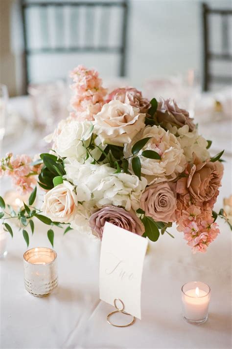 Mauve And Blush Wedding Centerpiece Flower Centerpieces Wedding Blush