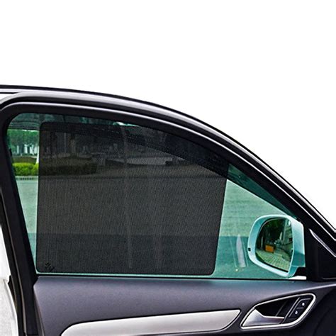 Car Front Window Sun Shade Pack Breathable Mesh Car Side Window Shade