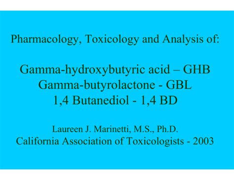 gamma hydroxybutyric acid ghb gamma butyrolactone