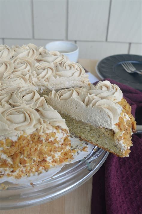 Banana Chiffon Cake With Espresso Whipped Cream Frosting