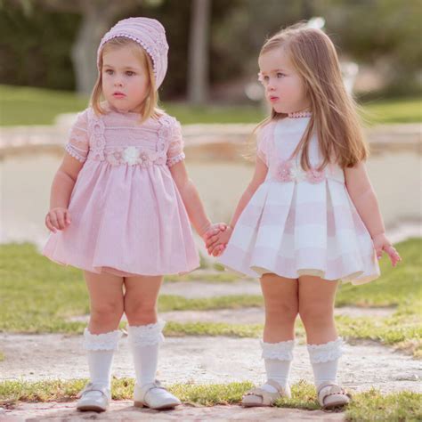 Miranda Baby Girls Pink Striped Floral Dress Childrensalon