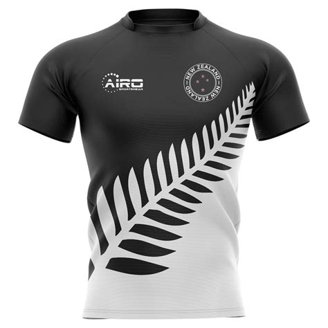 2020 2021 New Zealand All Blacks Fern Concept Rugby Shirt Kids Long