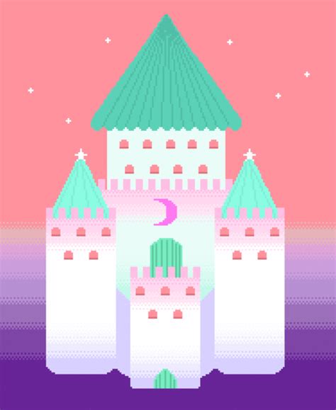 Galactic Castle Castle Pixel Art Galactic