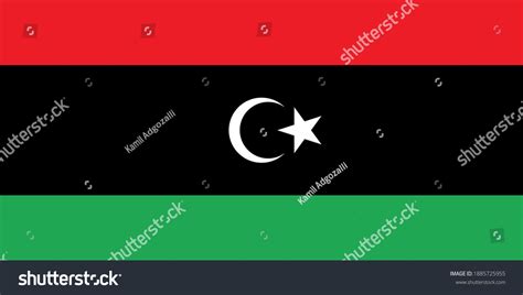 Vector Image Libyan Flag Stock Vector Royalty Free 1885725955