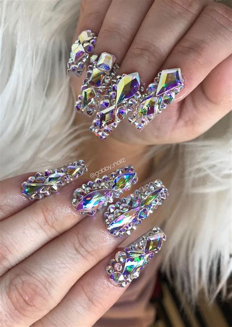 If there's one thing cardi b. Diamond nails | Cardi b nails, Diamond nails, Nails