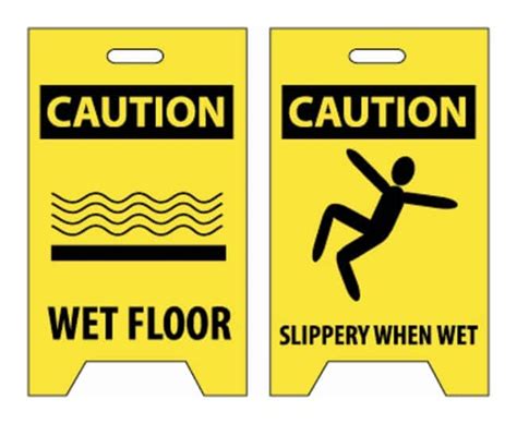 National Marker Caution Wet Floorslippery When Wet Sign Corrugated