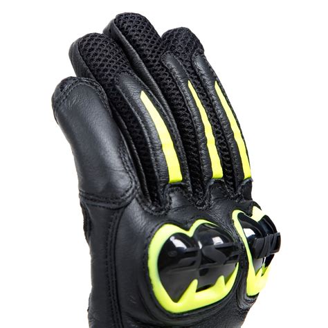 Dainese Mig Unisex Gloves Black Fluo Yellow Deri Eldiven