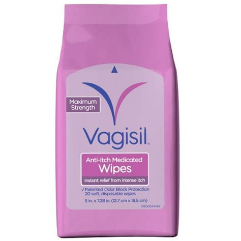 2 Pack Vagisil Anti Itch Medicated Wipes 20 Each