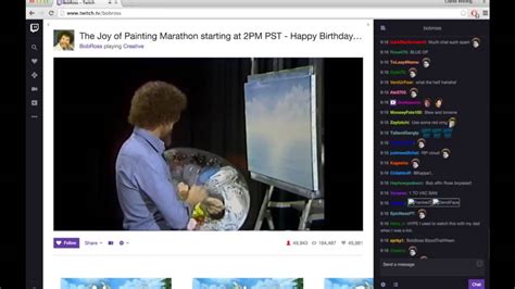 Twitch Chat Going Crazy Over Bob Ross Youtube