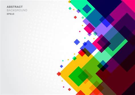 Abstract Background Colorful Geometric Square Template 649958 Vector