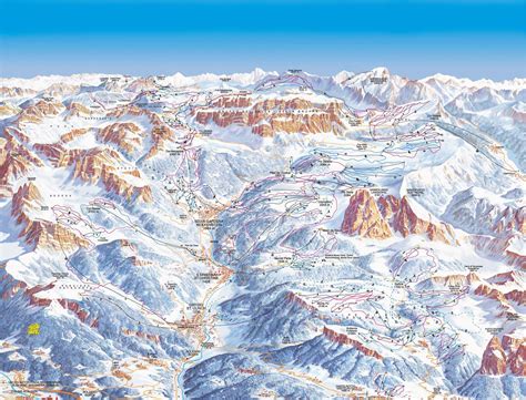 Dolomiti Superski Ski Map Italy Europe