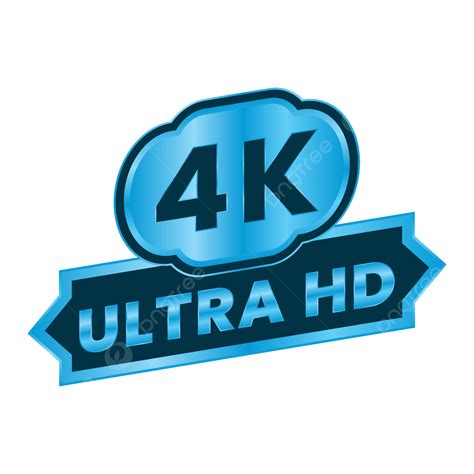 ícone De Resolução De Vídeo De Botão Ultra Hd 4k Transparente Vetor Png
