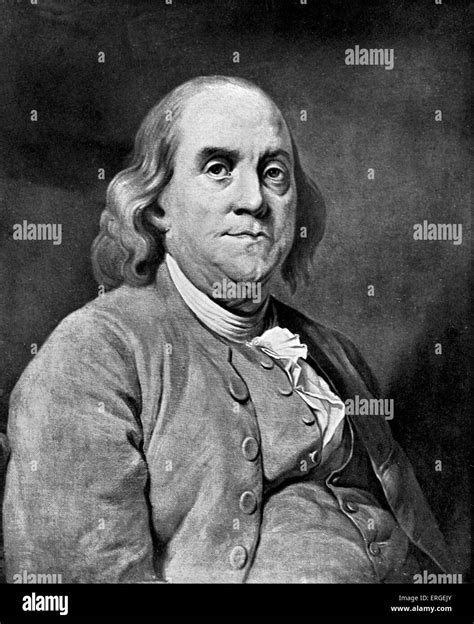 Franklin Benjamin Retrato Gran Estadista Estadounidense Estudioso E