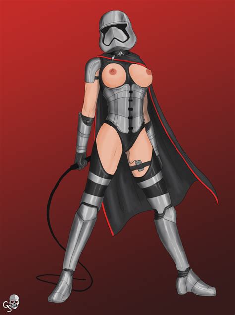 Rule 34 Armored Breasts Captain Phasma Clothed Female Female Only