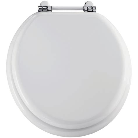 These are universal fit and includes quick lock nuts. Bemis Round Moulded Wood Toilet Seat with Chrome Retro Bar ...