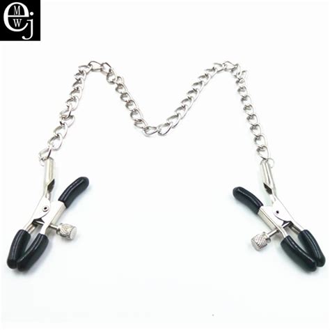 new ejmw nipple clamps sex toys erotic sex toys nipple clamps breast clips with metal chain for