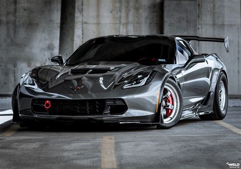 Watkins Glen Gray C7 Z06 Corvette Upgraded With Weld S71 Forged Wheels Weld Wheels