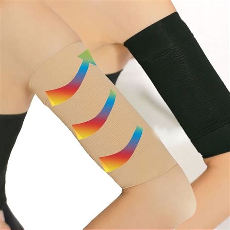 2 Pairs Women Arm Shapers Plus Size Arm Slimming Compression Sleeve