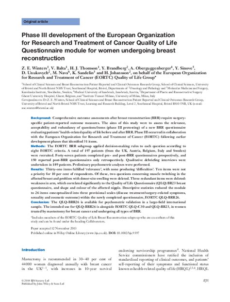 pdf phase iii development of the european organization for research and treatment of cancer
