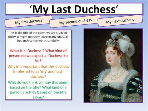 My Last Duchess Teaching Resources