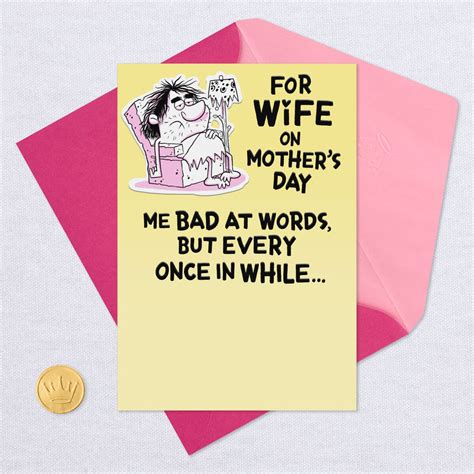 Caveman Funny Pop Up Mothers Day Card For Wife Greeting Cards Hallmark