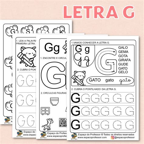 Atividades Para Colorir Atividade Pronta Alfabeto Letra G Images And