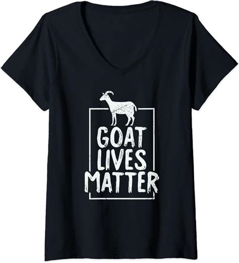 Womens Goat Lives Matter T For Goat Lovers V Neck T Shirt Clothing Shoes And Jewelry