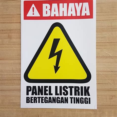Jual Sticker K3 Rambu Safety Danger Panel Bertegangan Tinggi 20x30cm